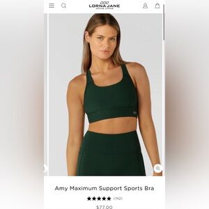 Lorna Jane Amy Maximum Support Sports Bra. Medium. Like New. No padding.
